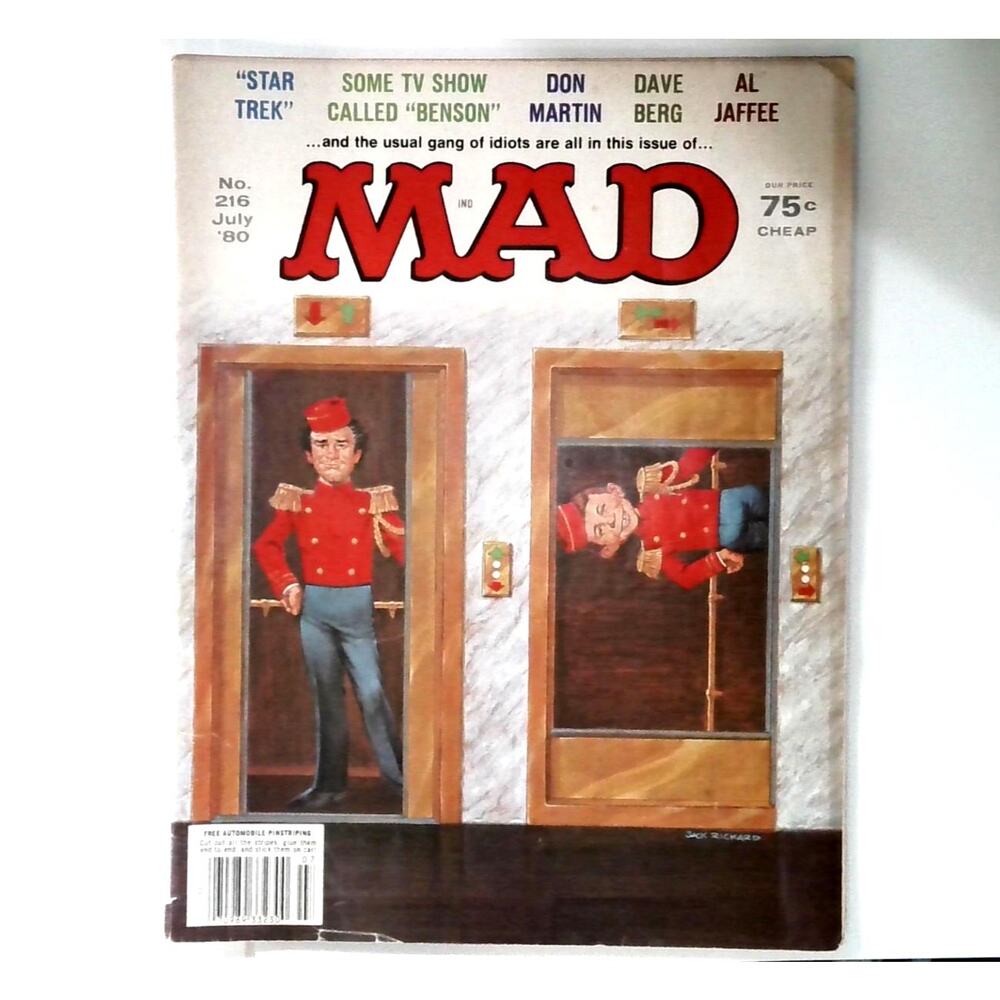 Mad Magazine #216 July 1980 - Benson, Star Trek, Dave Berg, Al Jaffee - Vintage